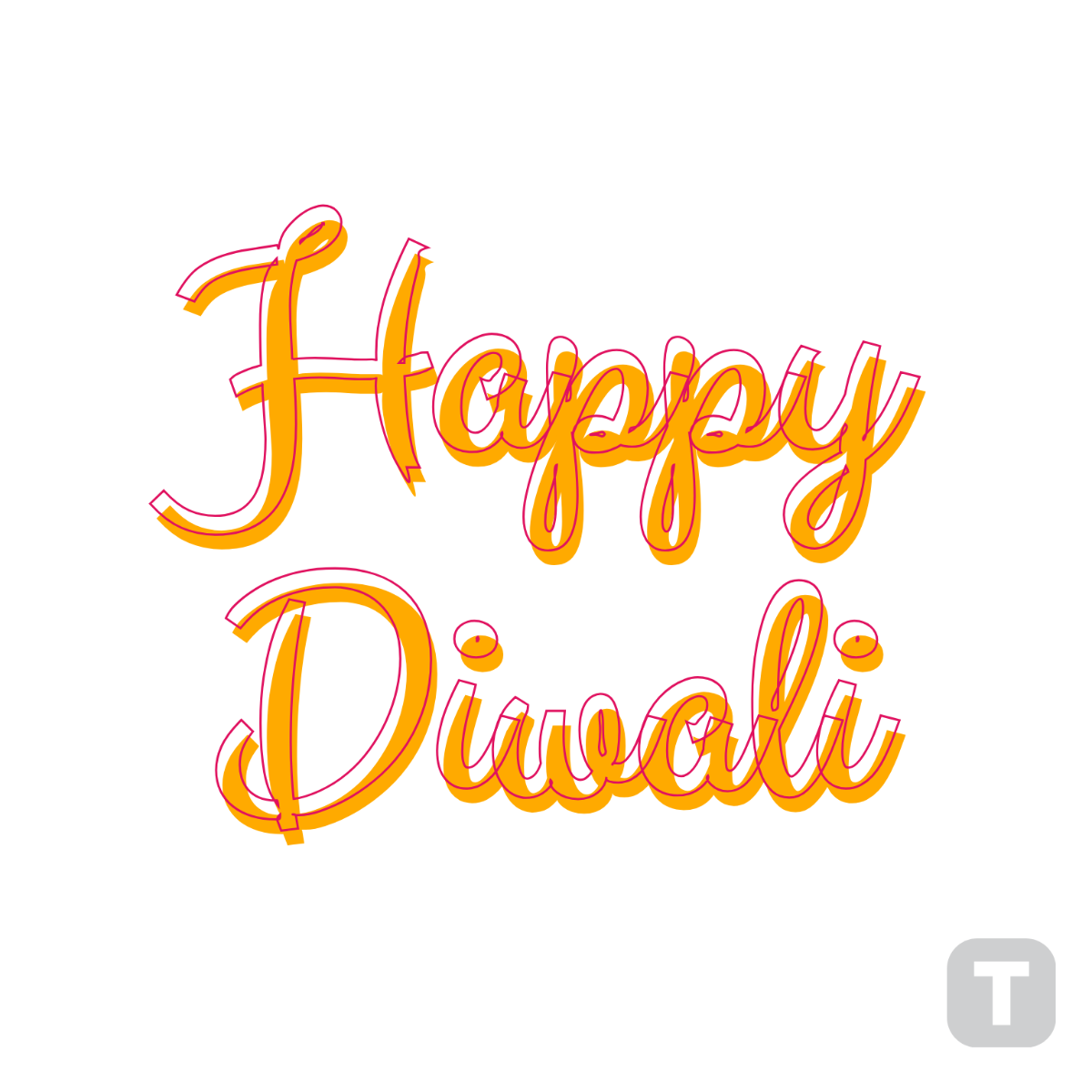 Stylish Happy Diwali Text - Edit Online | Template.net