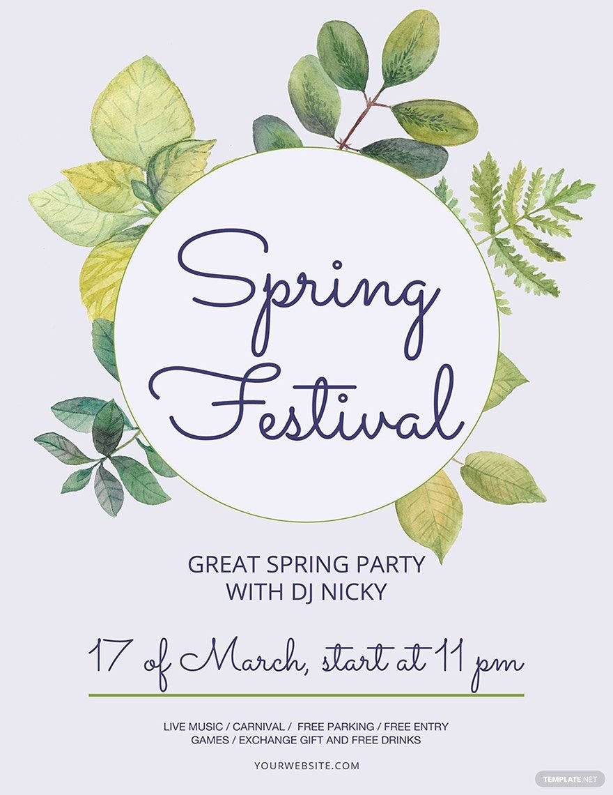 Free Spring Festival Flyer Template in Word, Illustrator, PSD, Apple Pages, Publisher, InDesign