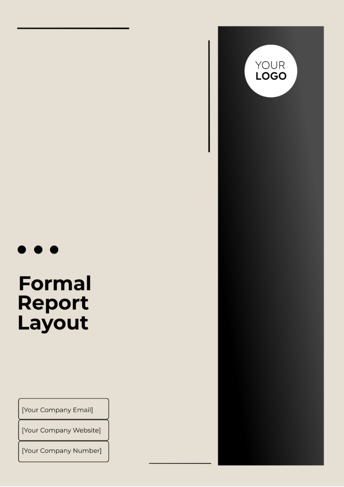 Formal Report Layout Template