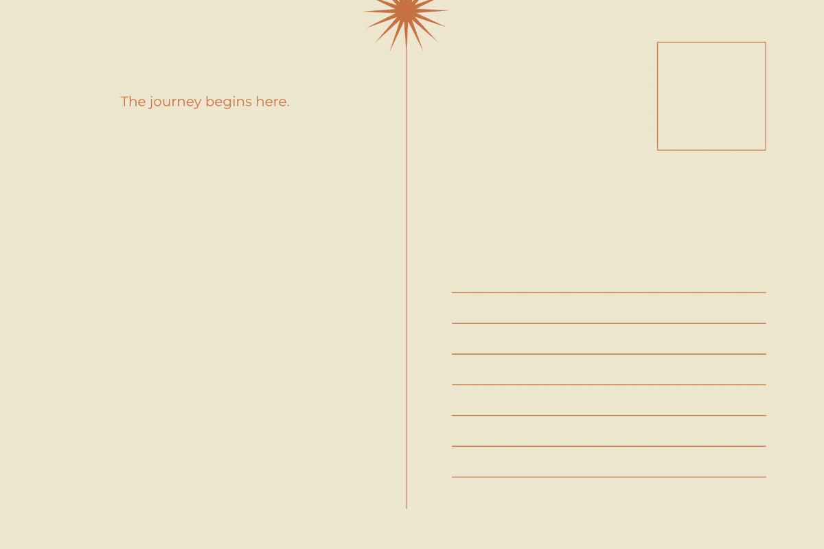 Free Sophisticated Post Card Template to Edit Online