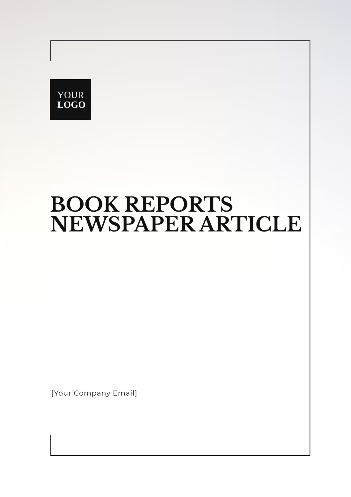 Book Reports Newspaper Article Template - Edit Online & Download