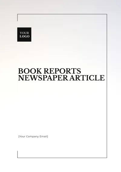 Free Book Reports Newspaper Article Template to Edit Online