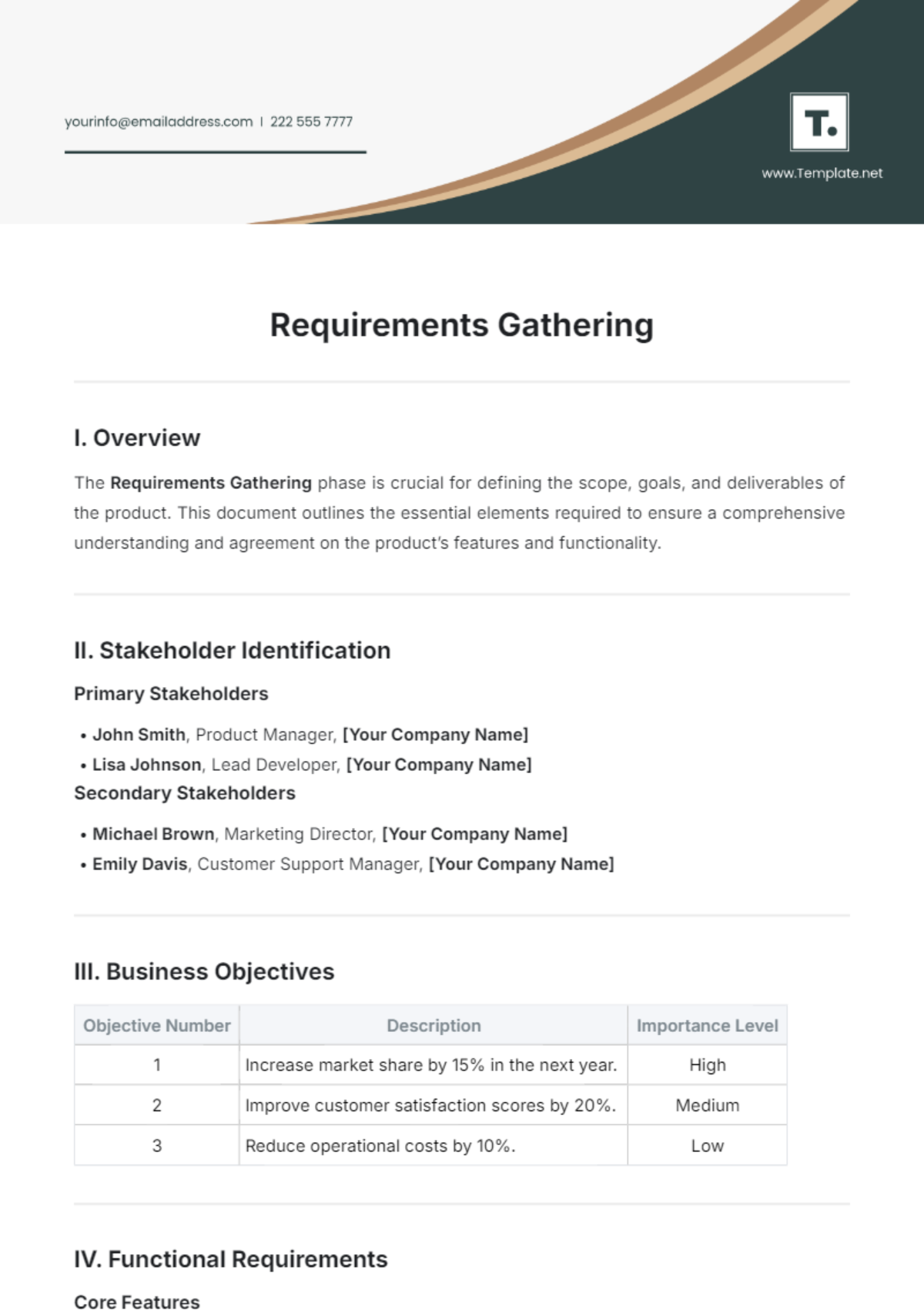 Requirements Gathering Template - Edit Online & Download