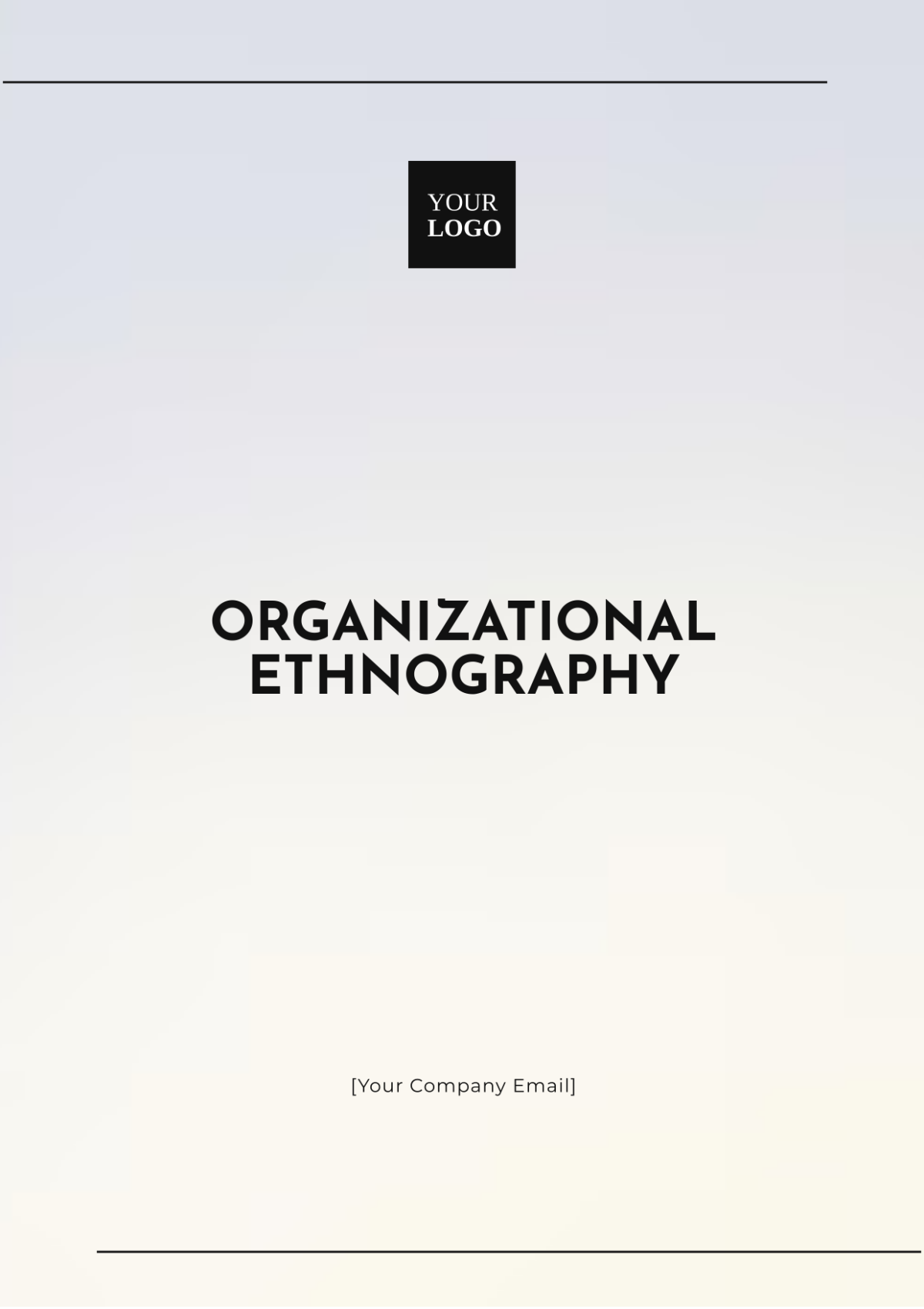 Organizational Ethnography Template