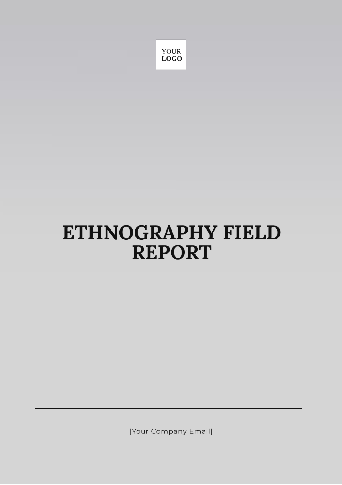 Ethnography Field Report Template