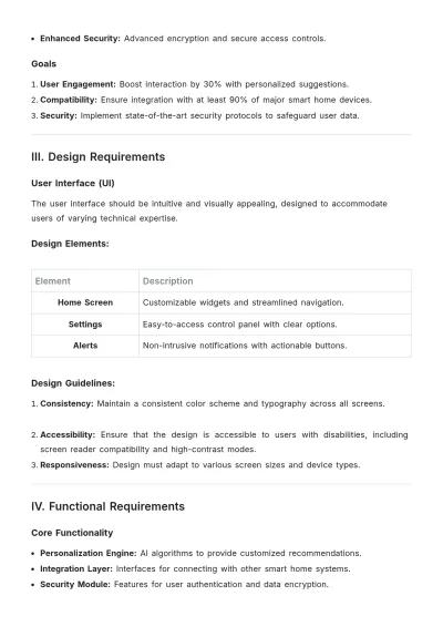 Free Product Design PRD Template to Edit Online | Template.net to Edit Online