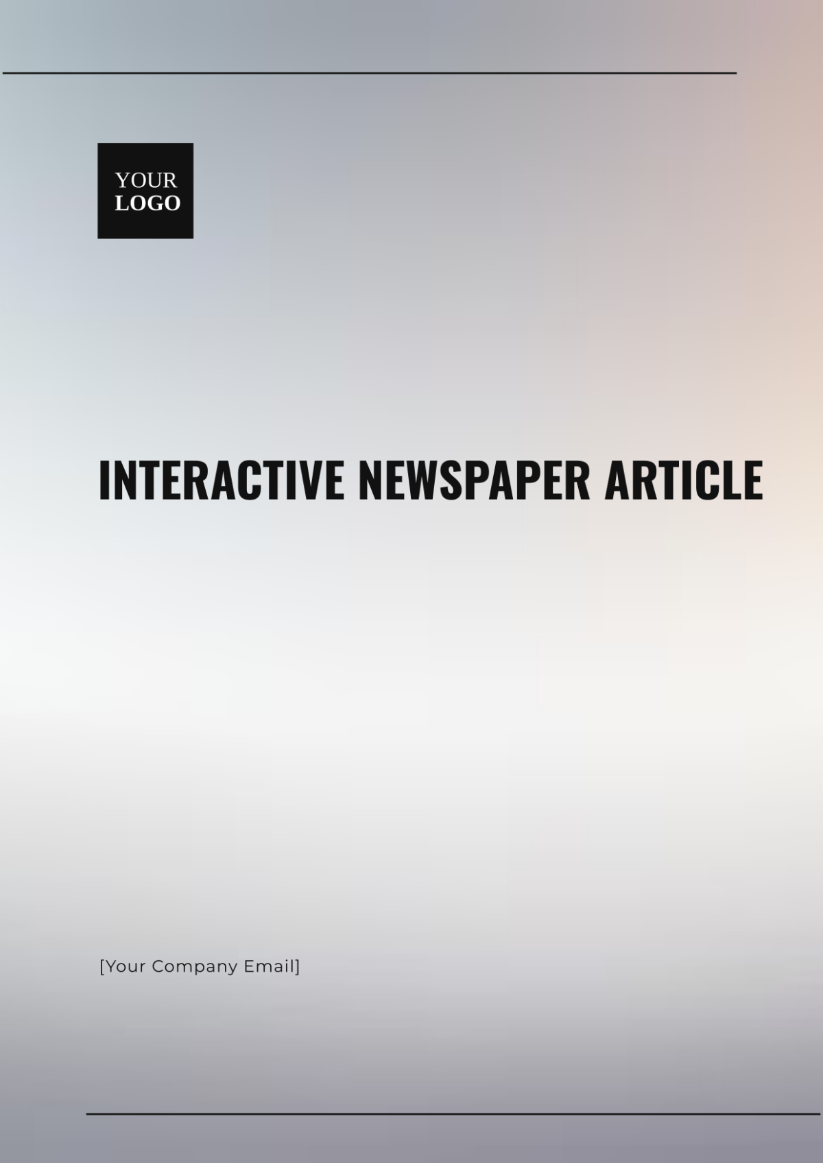 Interactive Newspaper Article Template - Edit Online & Download