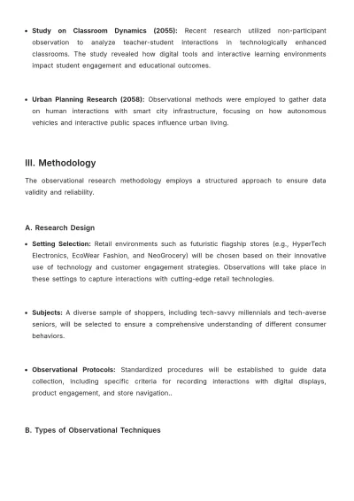 Free Observational Research Methodology Template to Edit Online