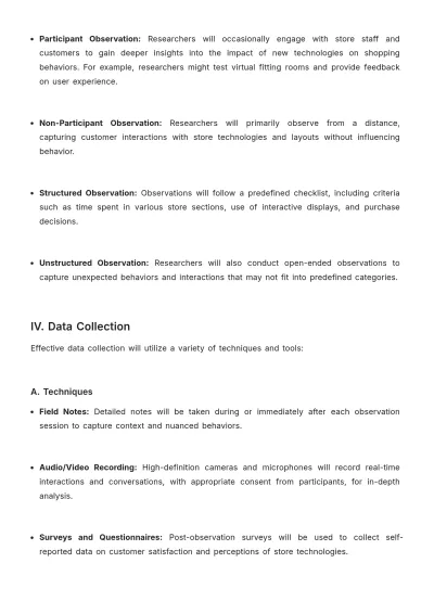 Free Observational Research Methodology Template to Edit Online