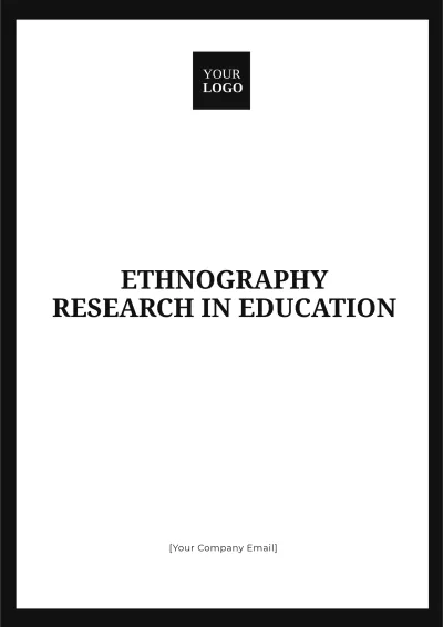 Free Ethnography Research In Education Template to Edit Online