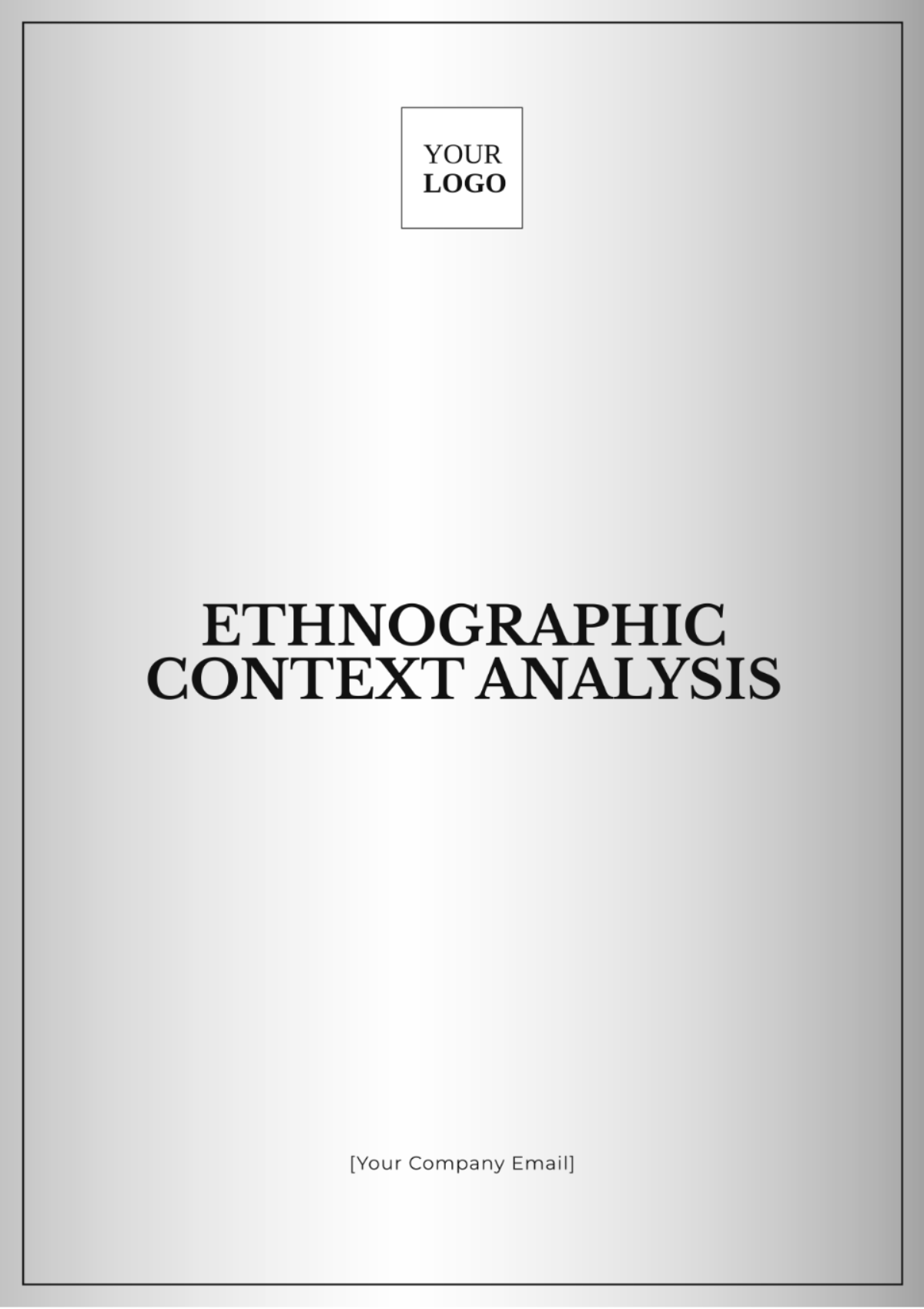 Ethnographic Context Analysis Template