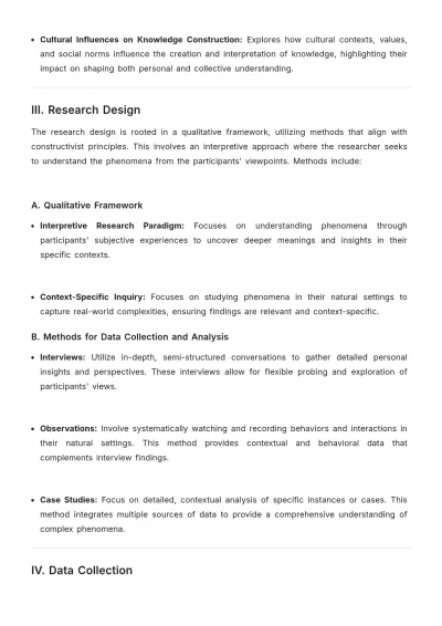 Free Constructivist Methodology Template to Edit Online