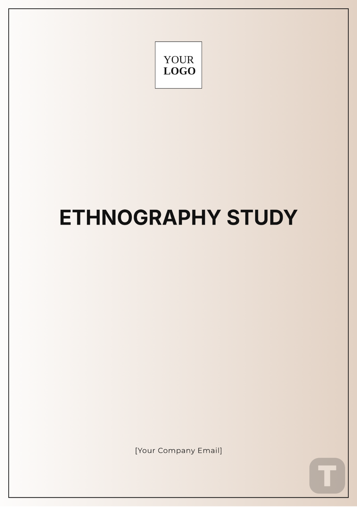 Ethnography Study Template