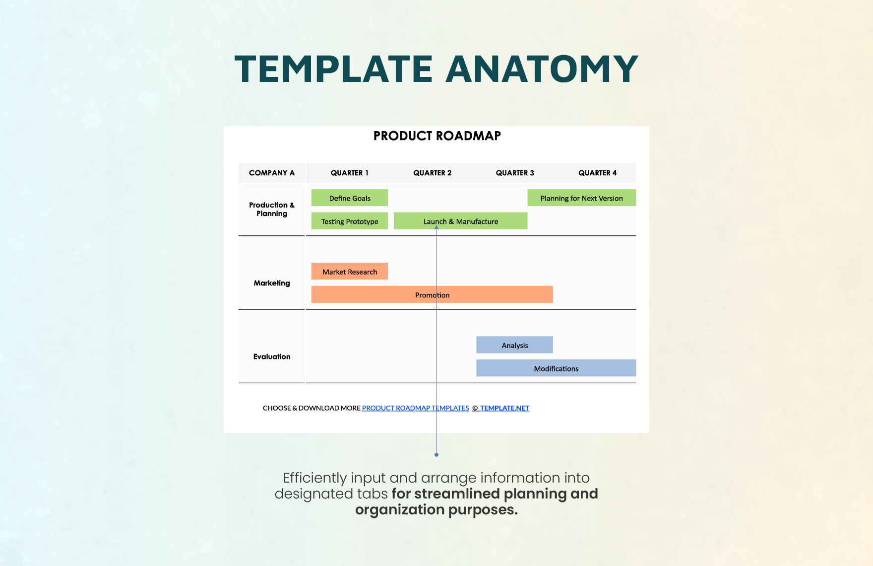 Editable Product Roadmap Template