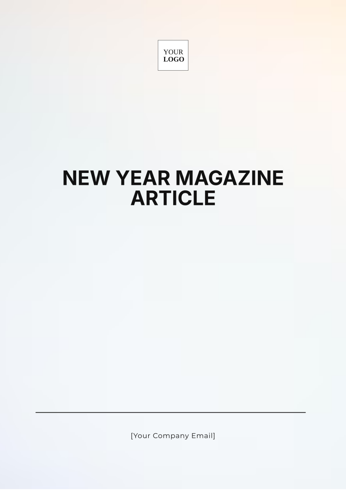 New Year Magazine Article Template