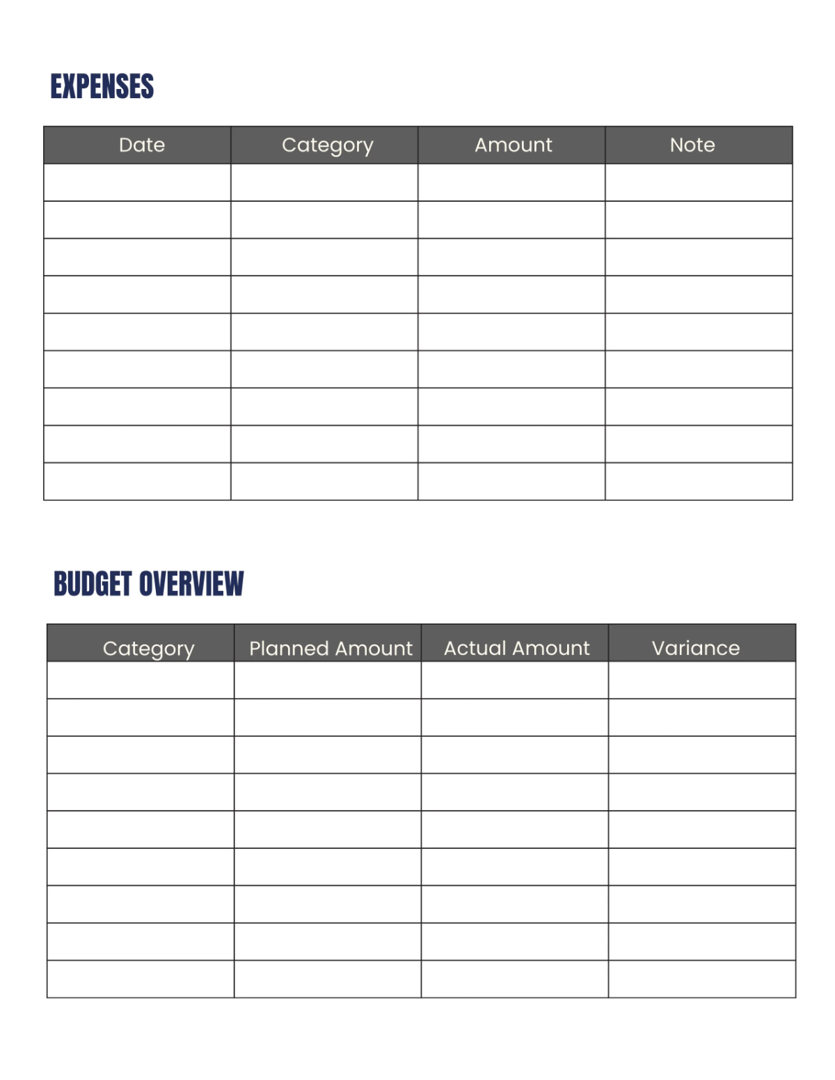 Free Accounting Finance Planner Template to Edit Online