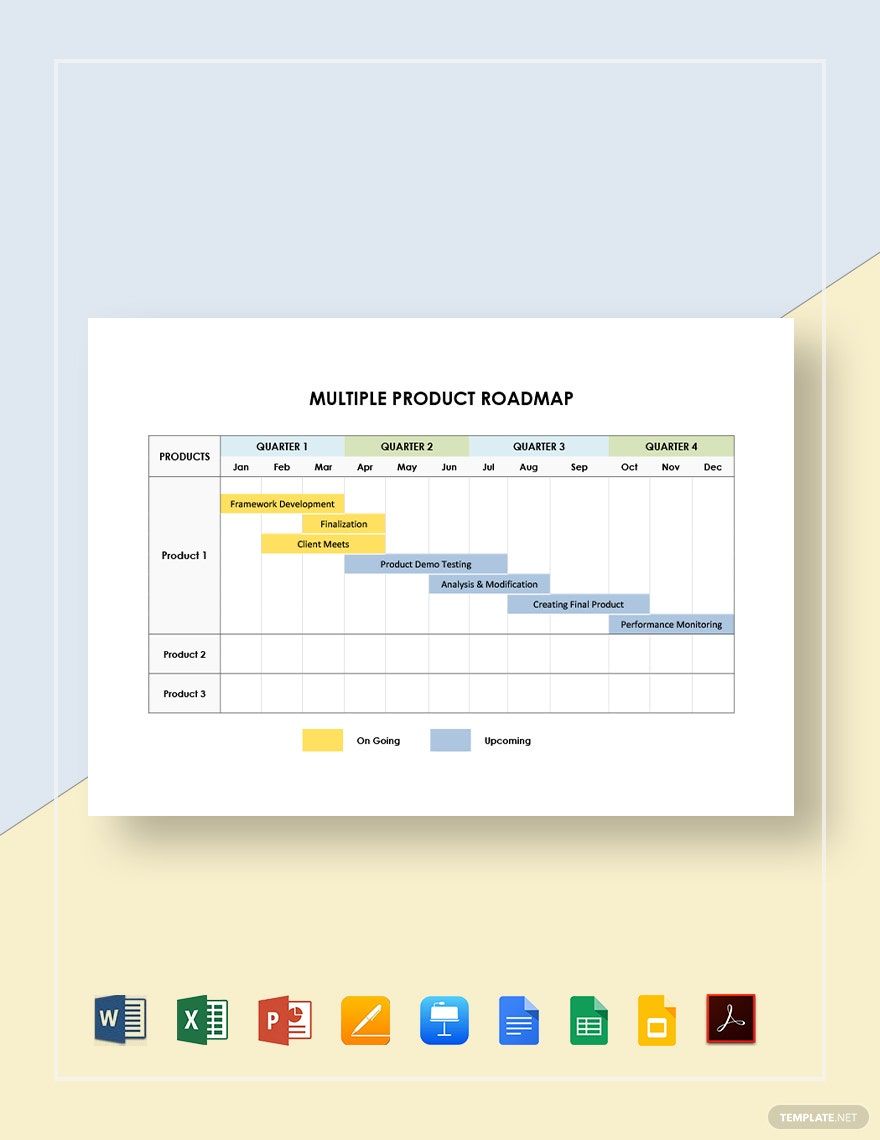 Free Multiple Product Roadmap Template