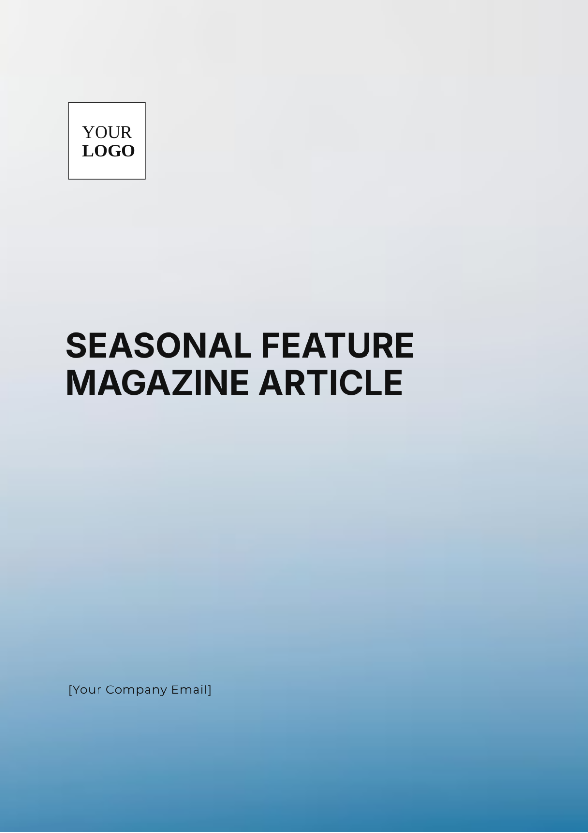 Seasonal Feature Magazine Article Template