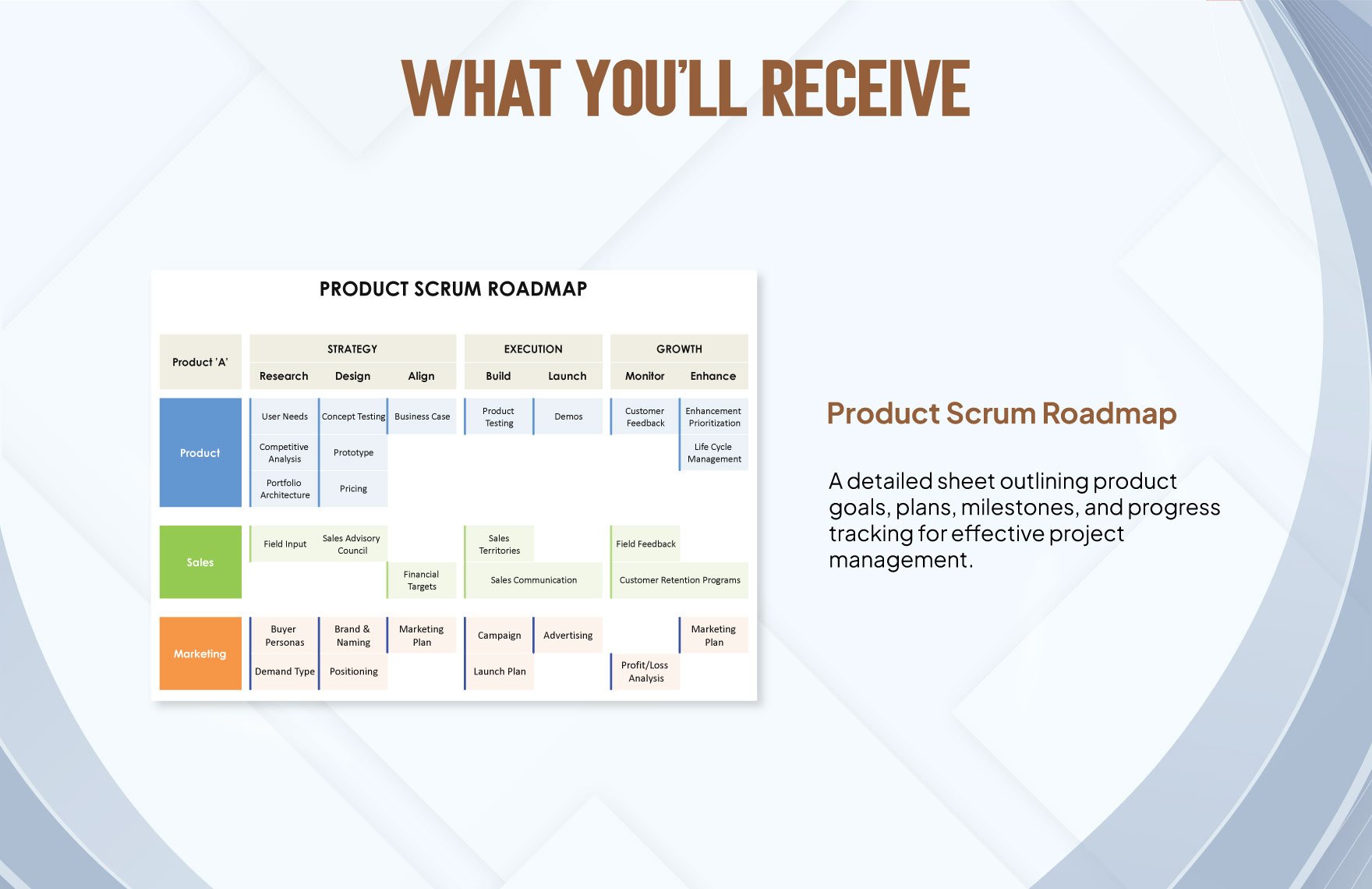 Product Scrum Roadmap Template
