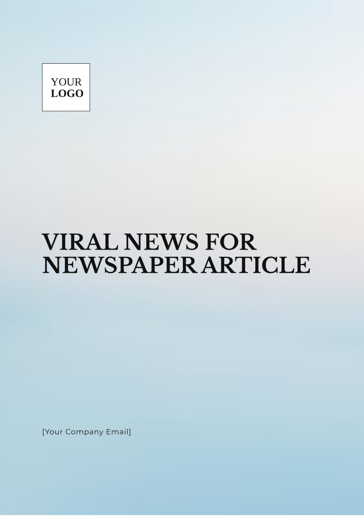 Viral News for Newspaper Article Template - Edit Online & Download