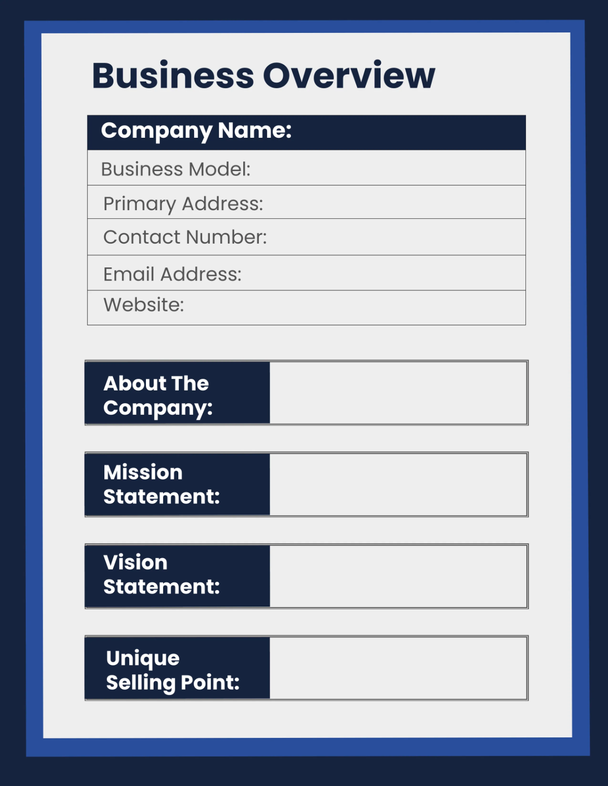 Free Startup Business Planner Template to Edit Online