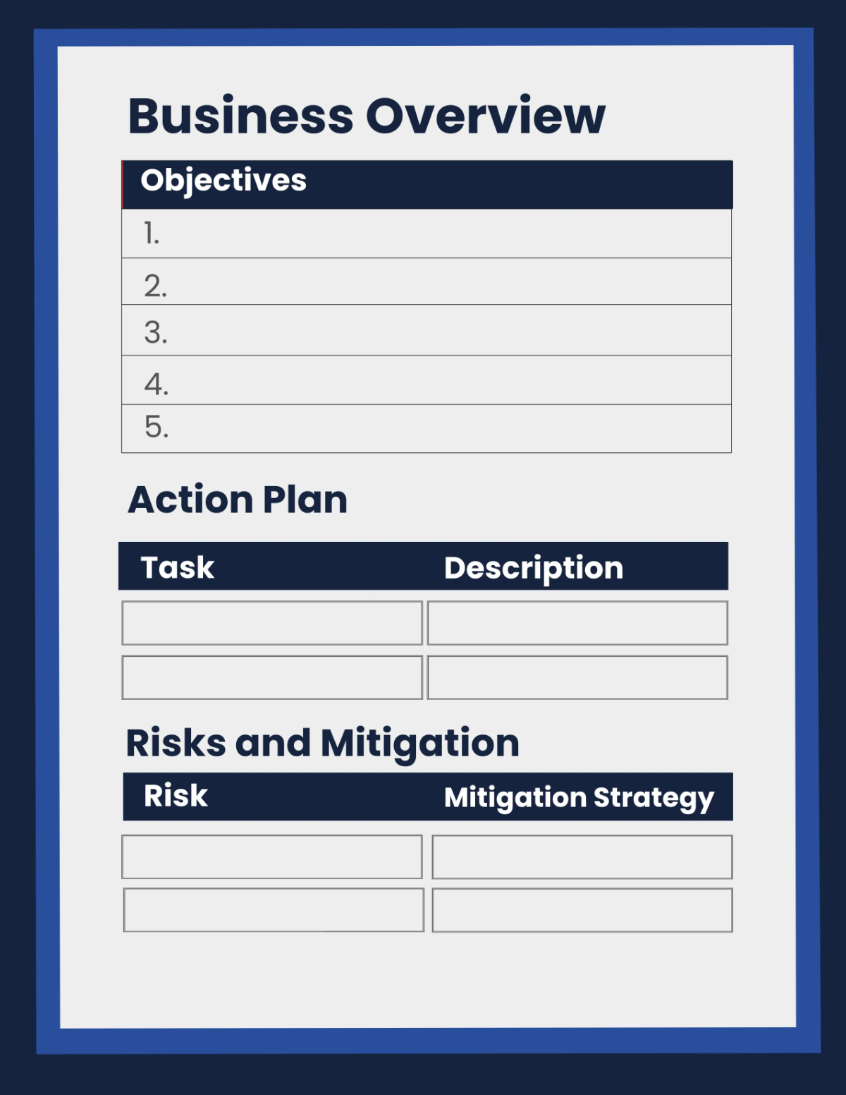 Free Startup Business Planner Template to Edit Online