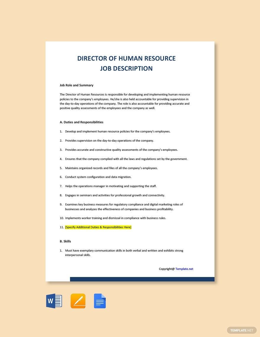 director-of-human-resources-job-description