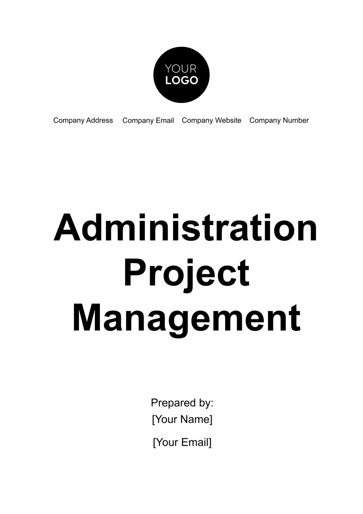 Administration Project Management Template