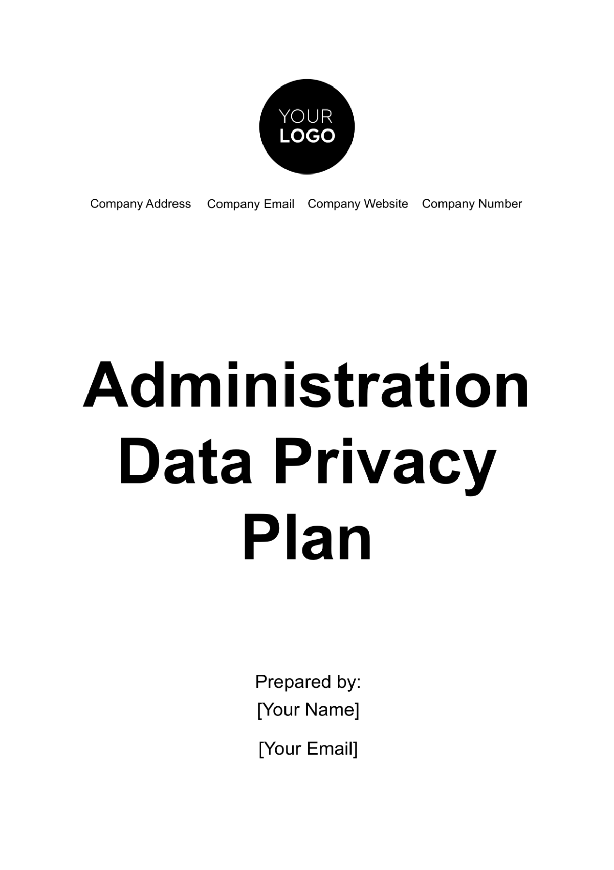 Administration Data Privacy Plan Template