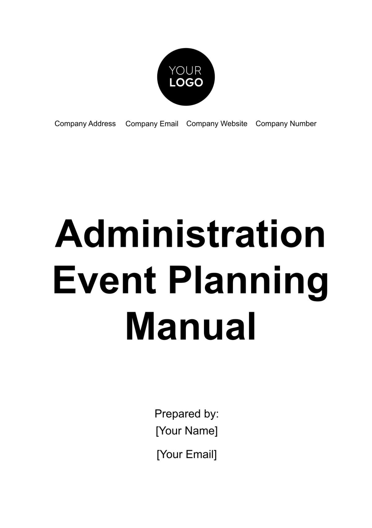 Administration Event Planning Manual Template - Edit Online & Download