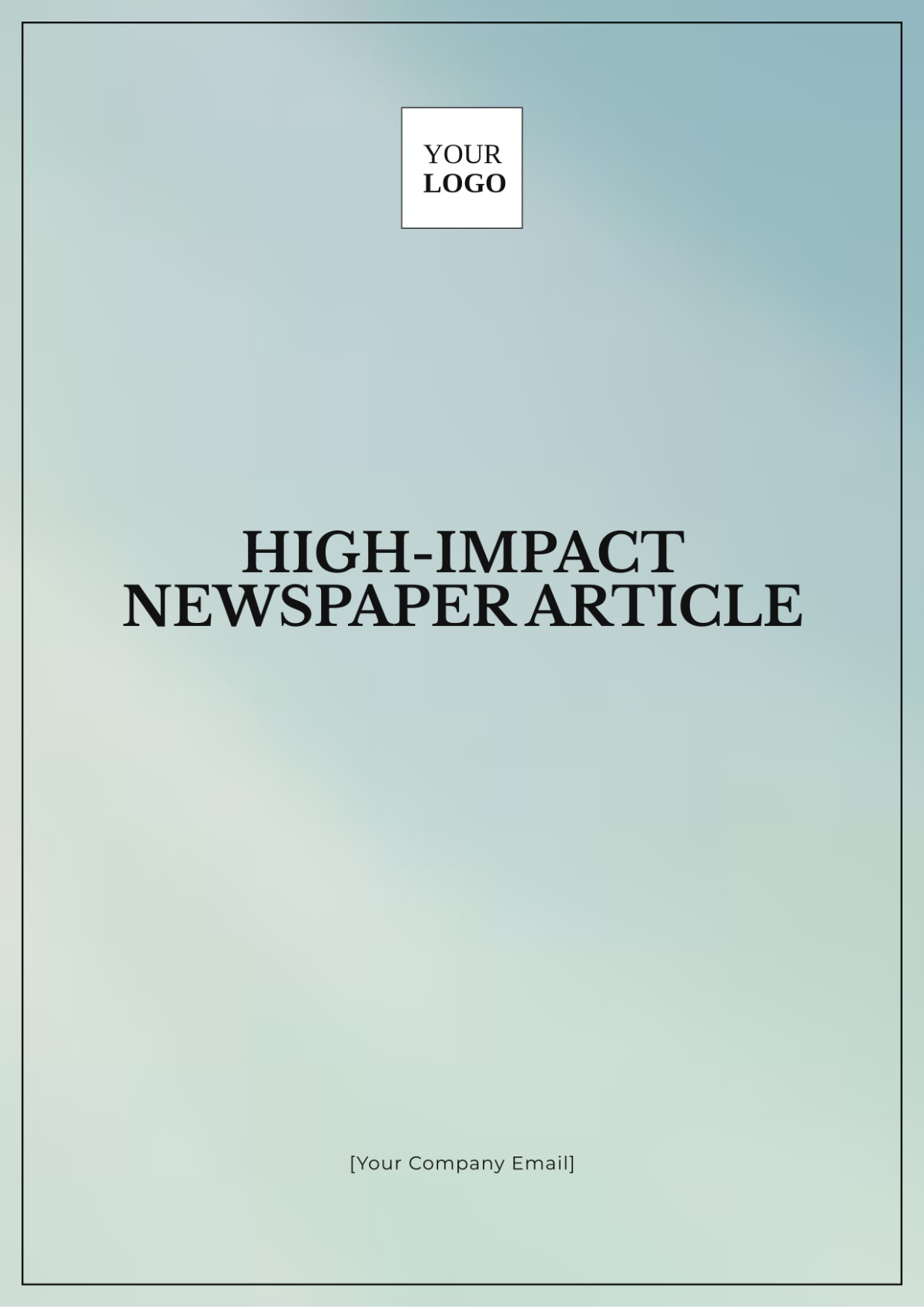 High-Impact Newspaper Article Template - Edit Online & Download