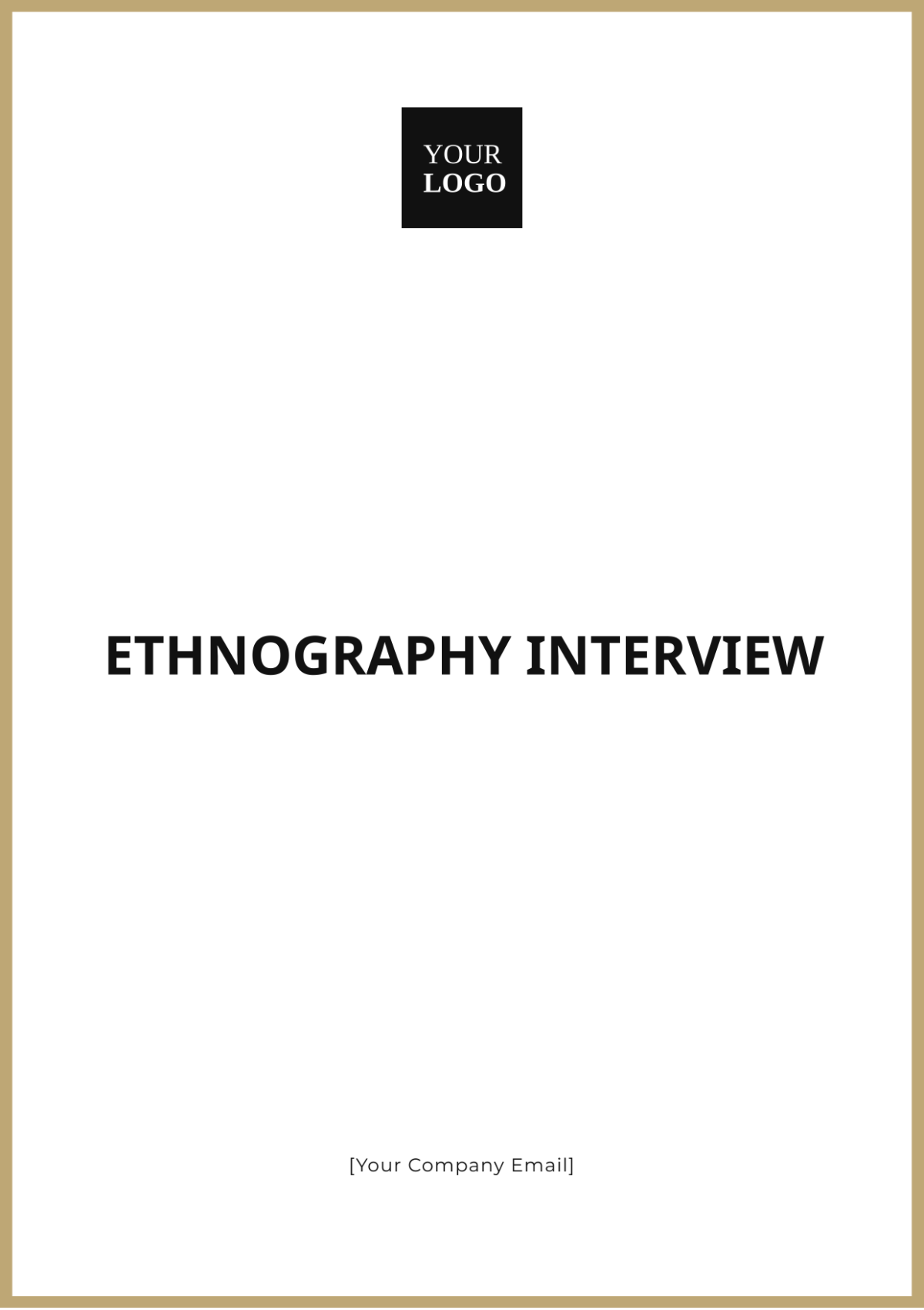 Ethnography Interview Template