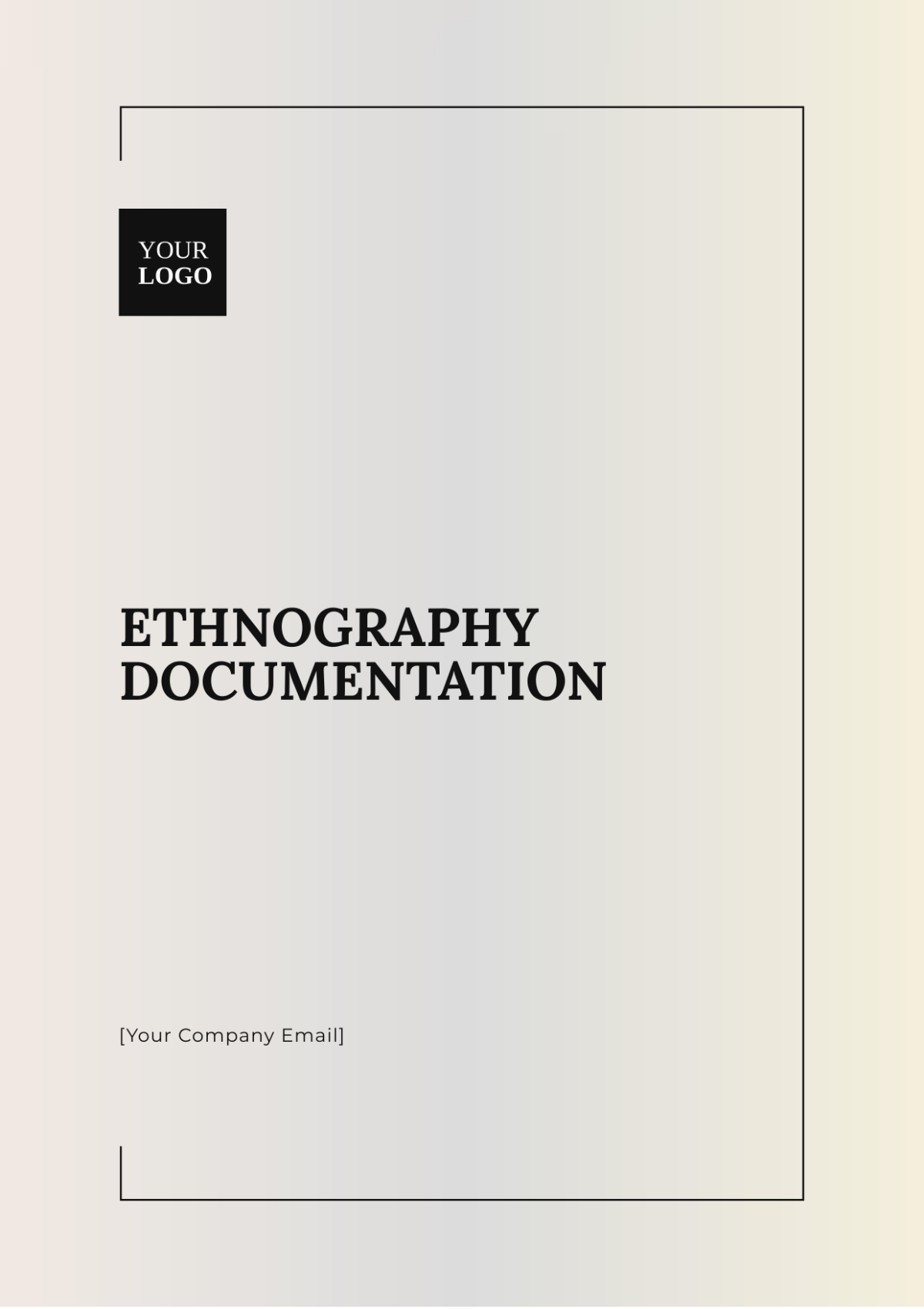 Ethnography Documentation Template