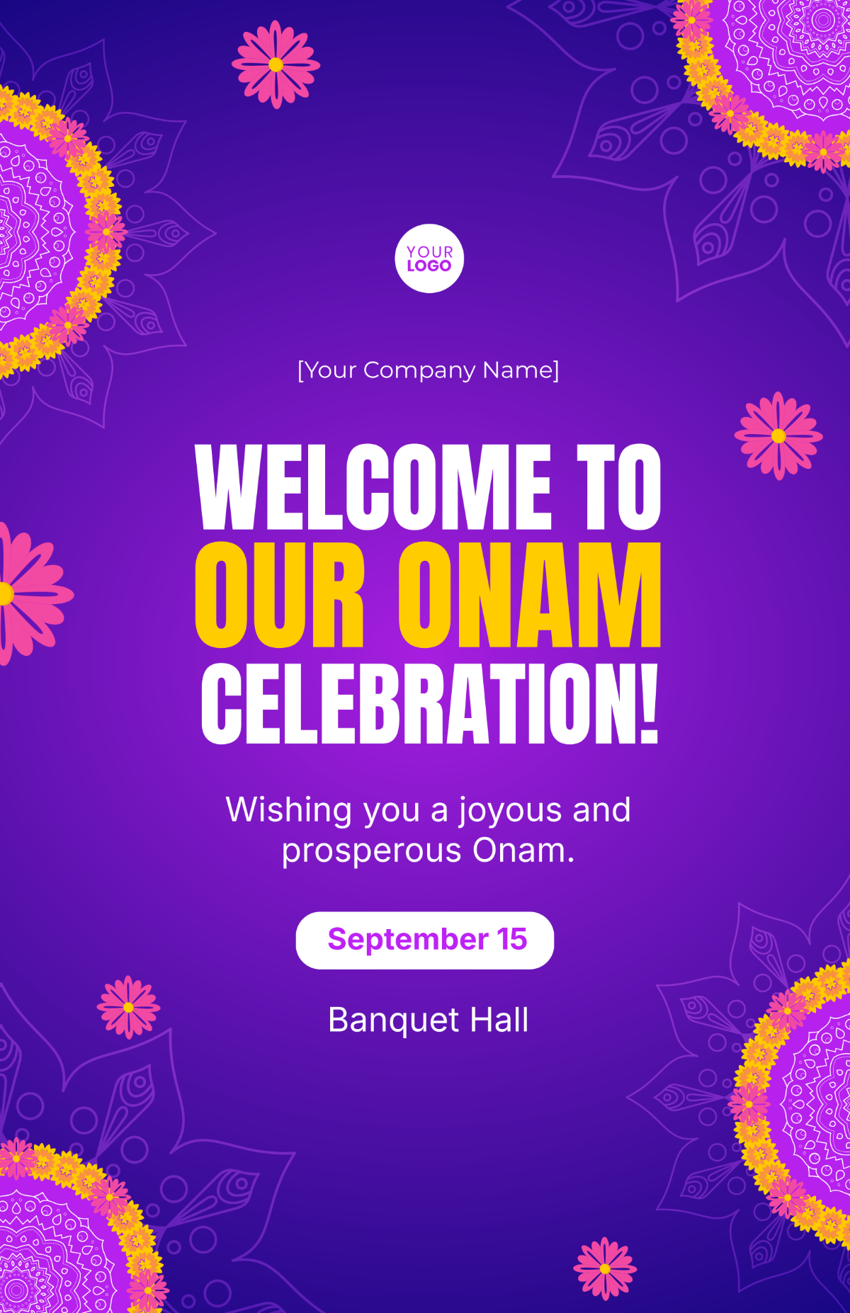 Onam Welcome Poster