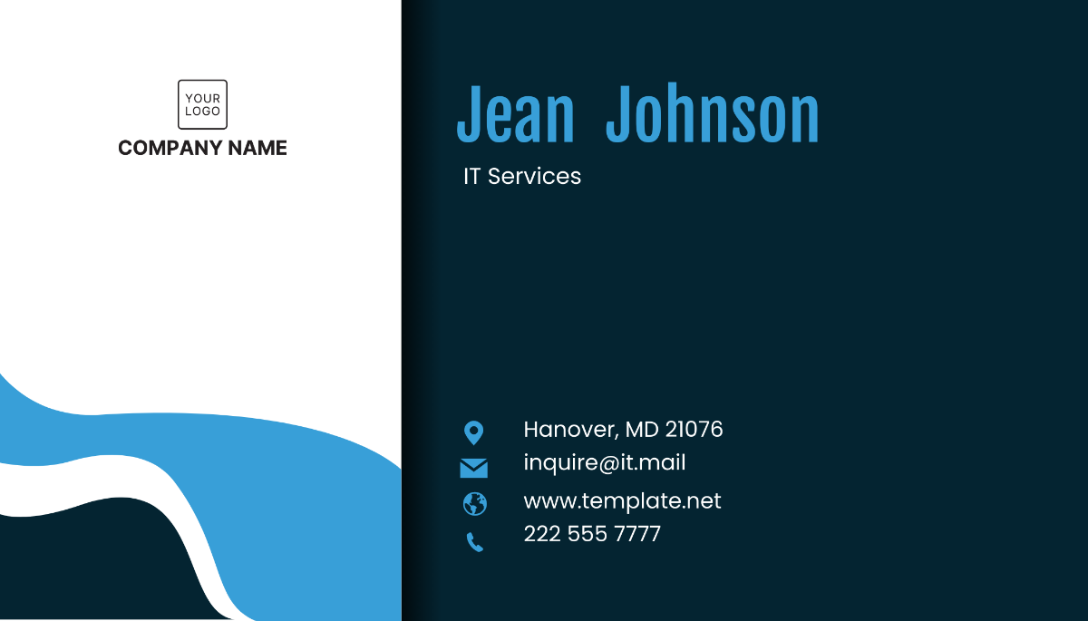 Free IT Services Business Card Template - Edit Online & Download