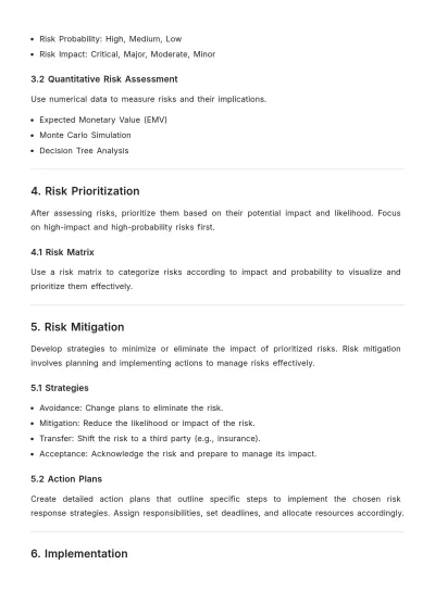Free Risk Management Methodology Template to Edit Online