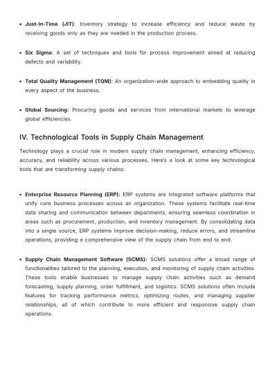 Free Operations Supply Chain Management Template to Edit Online