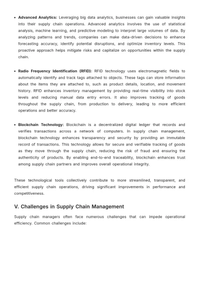Free Operations Supply Chain Management Template to Edit Online