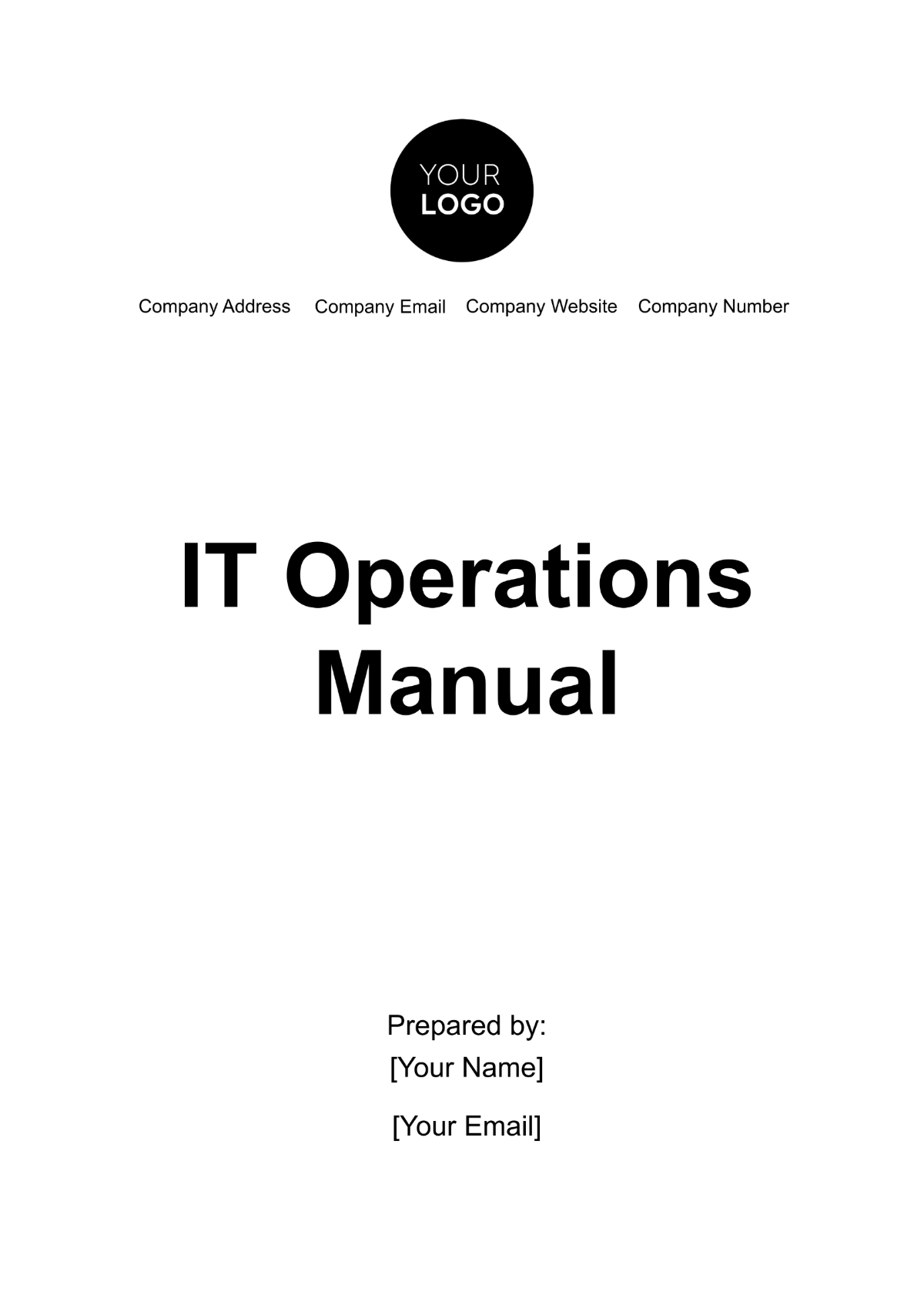 IT Operations Manual Template - Edit Online & Download