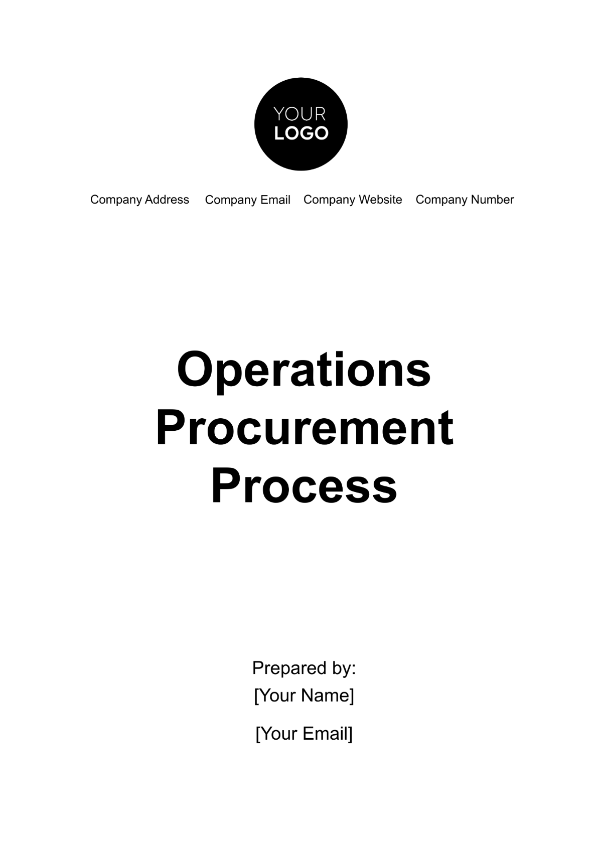 Operations Procurement Process Template