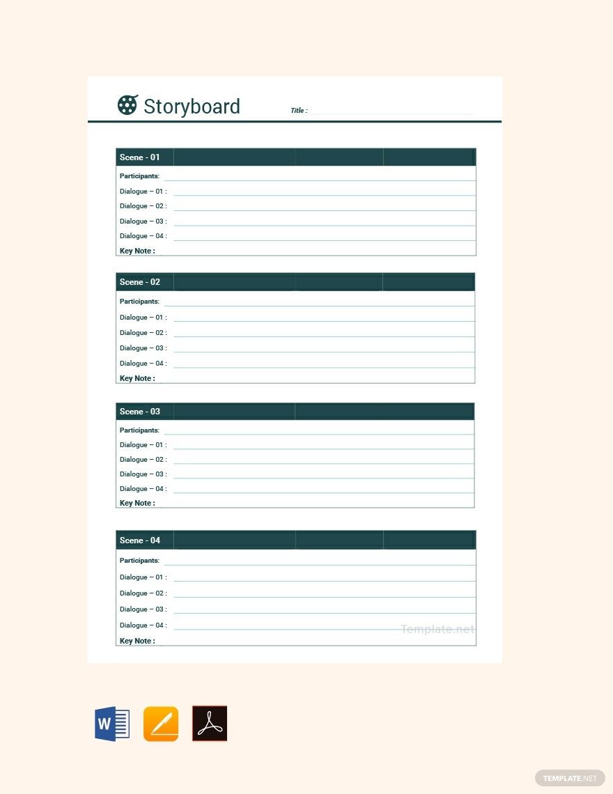 Free Simple Storyboard Template