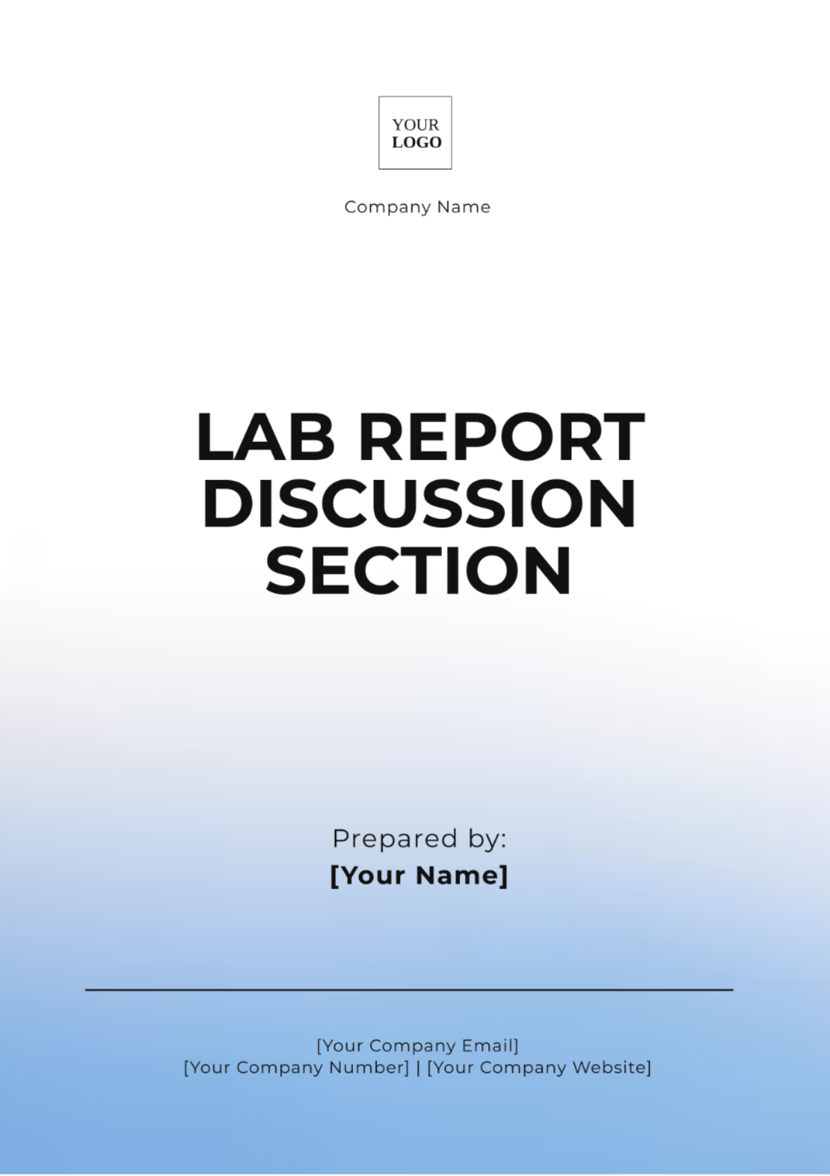 Lab Report Discussion Section Template