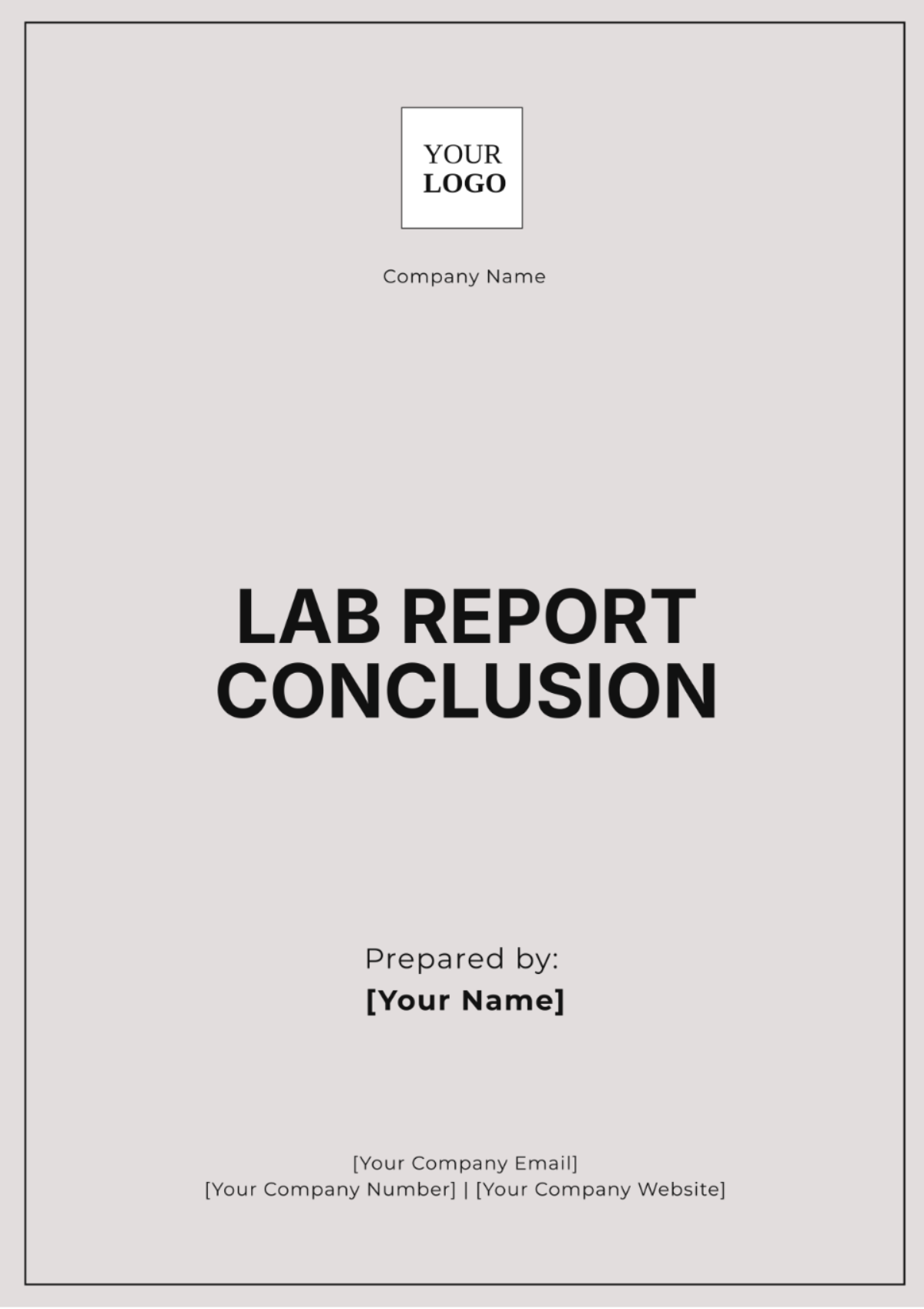 Lab Report Conclusion Template