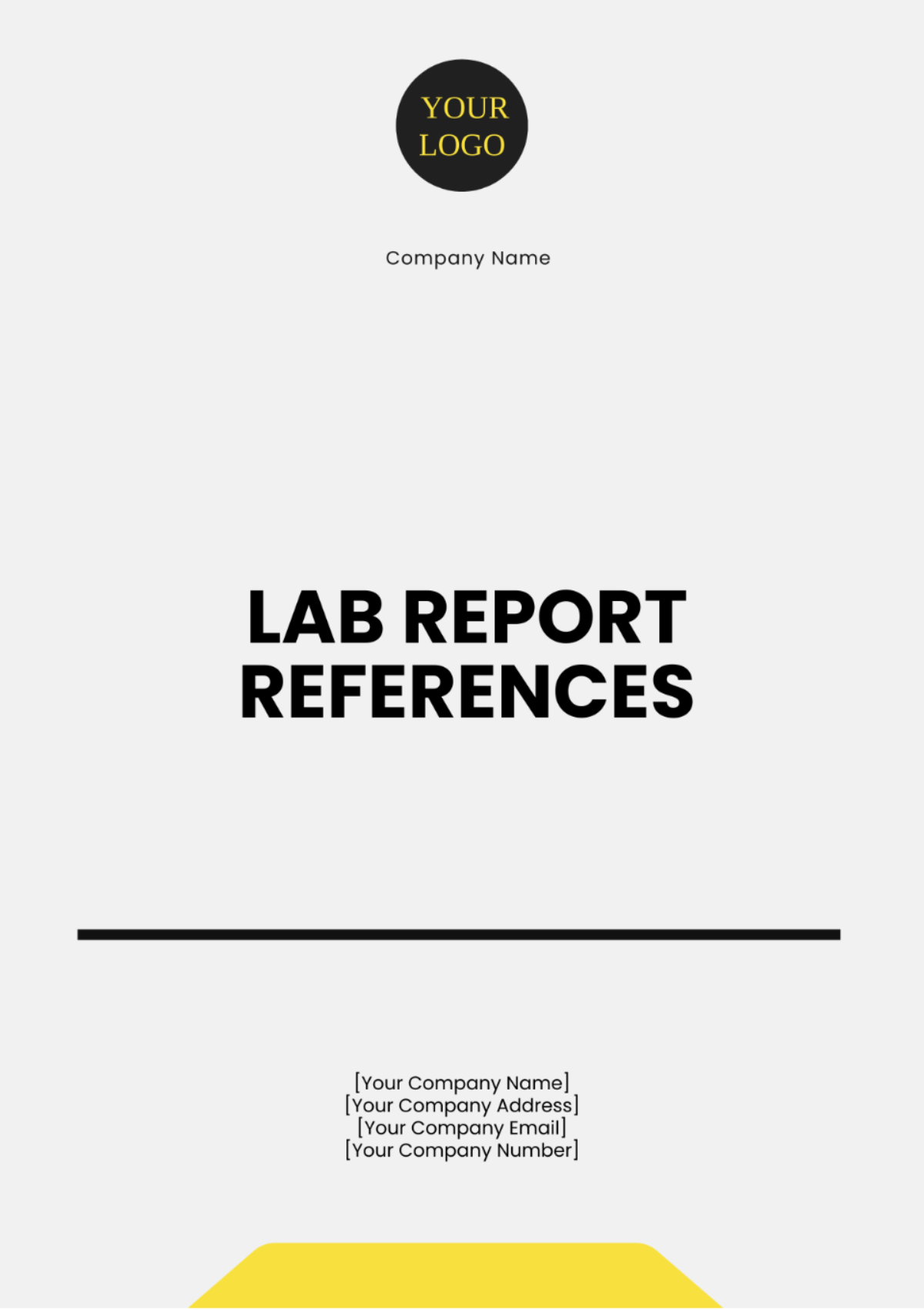 Lab Report References Template