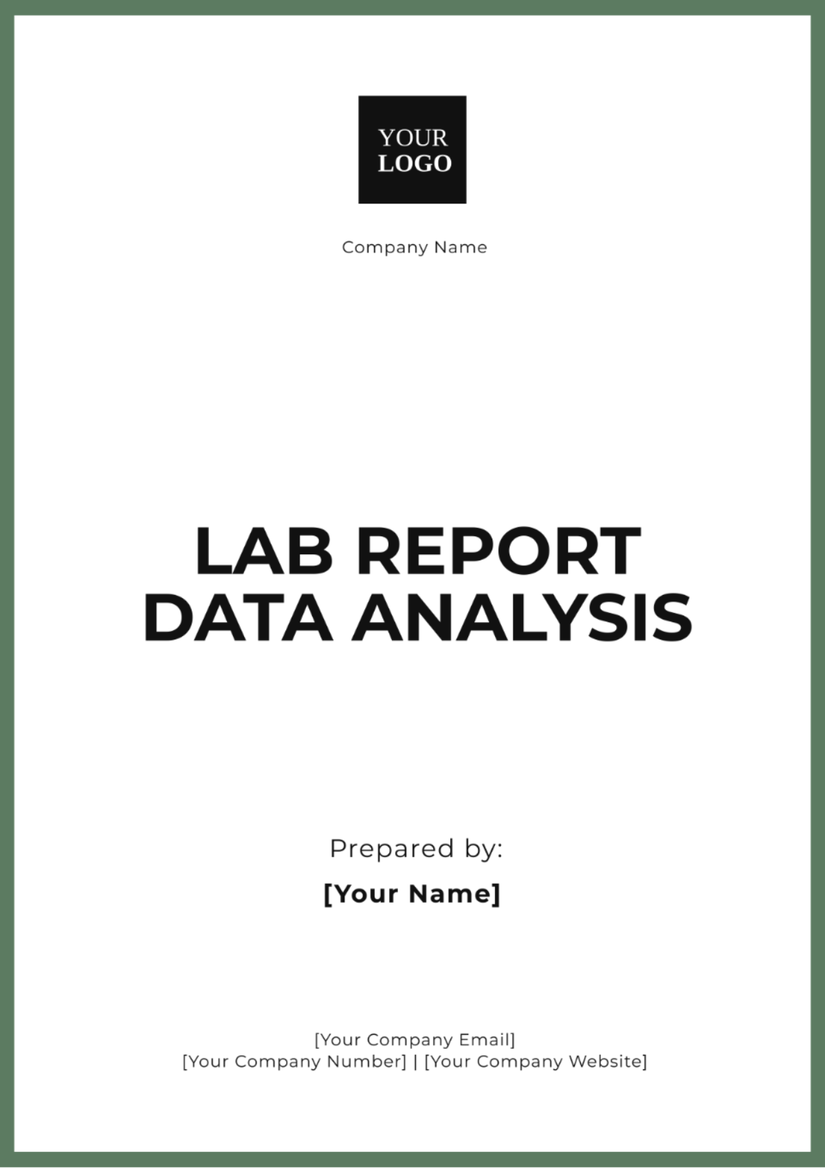 Lab Report Data Analysis Template