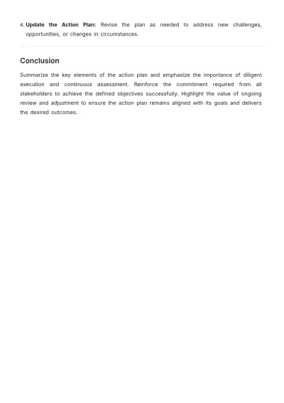 Free Action Plan Methodology Template to Edit Online