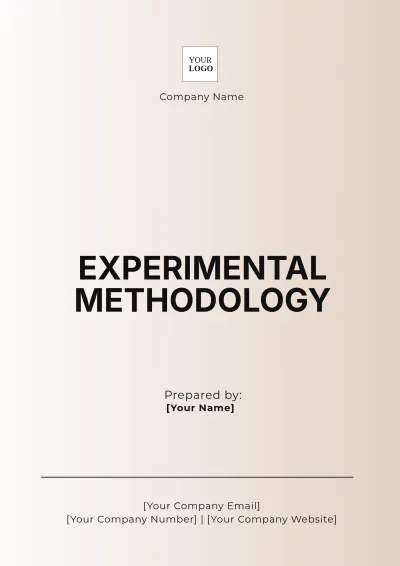 Free Experimental Methodology Template to Edit Online