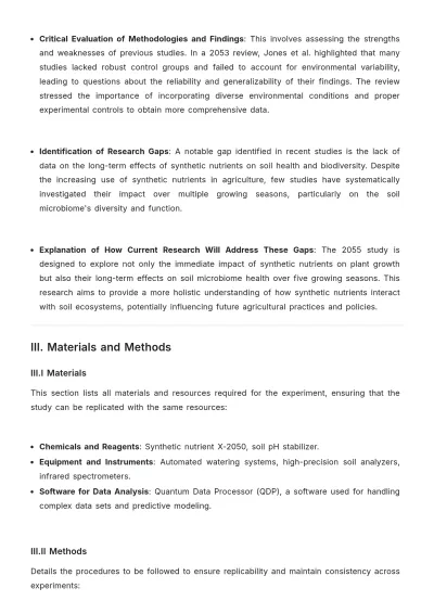 Free Experimental Methodology Template to Edit Online