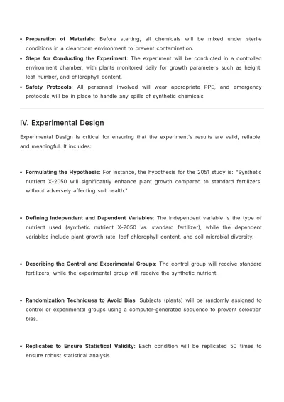 Free Experimental Methodology Template to Edit Online