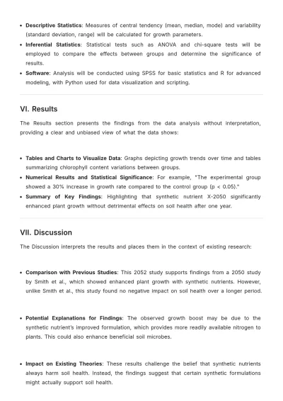 Free Experimental Methodology Template to Edit Online